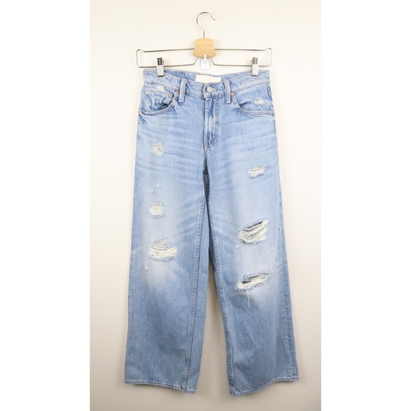 MOTHER Superior The Down Low Spinner Hover Holy Roller Jeans 23 Wide Leg Baggy - Picture 2 of 12